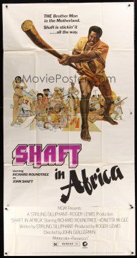 8d526 SHAFT IN AFRICA 3sh '73 art of Richard Roundtree stickin' it all the way in the Motherland!