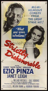 8d545 STRICTLY DISHONORABLE 3sh '51 what are Ezio Pinza's intentions towards Janet Leigh?