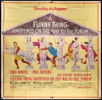 8d087 FUNNY THING HAPPENED ON THE WAY TO THE FORUM 6sh '66 wacky image of Zero Mostel & cast!