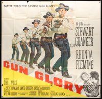 8d096 GUN GLORY 6sh '57 Stewart Granger is faster than the fastest gun alive, Rhonda Fleming!