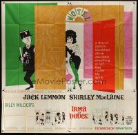 8d104 IRMA LA DOUCE 6sh '63 Billy Wilder, great art of Shirley MacLaine & Jack Lemmon!
