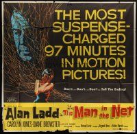 8d114 MAN IN THE NET 6sh '59 Alan Ladd in the most suspense-charged 97 minutes in motion pictures!