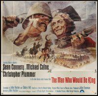 8d116 MAN WHO WOULD BE KING 6sh '75 art of Sean Connery & Michael Caine by Tom Jung!