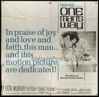 8d128 ONE MAN'S WAY 6sh '64 Don Murray stars in bio of positive thinker Norman Vincent Peale!