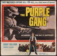8d133 PURPLE GANG 6sh '59 Robert Blake, Barry Sullivan, they matched Al Capone crime for crime!