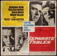 8d141 SEPARATE TABLES 6sh '58 Burt Lancaster desperately & violently craves Rita Hayworth!