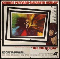 8d152 THIRD DAY 6sh '65 George Peppard, Elizabeth Ashley, the deadliest manhunt of all, cool art!