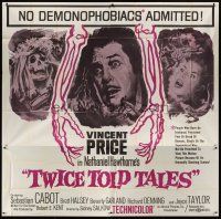 8d158 TWICE TOLD TALES 6sh '63 Vincent Price, Nathaniel Hawthorne, a trio of unholy horror!