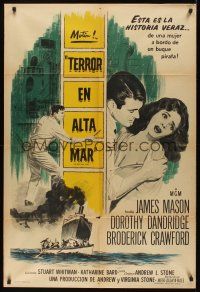 8d201 DECKS RAN RED Argentinean '58 James Mason, Dorothy Dandridge, one girl on a crime ship!