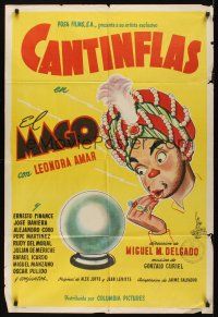 8d209 EL MAGO Argentinean '49 Miguel M. Delgado, wacky art of Cantinflas as magician!
