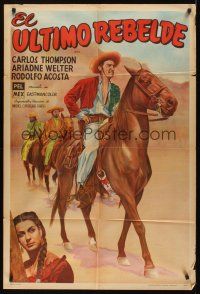 8d210 EL ULTIMO REBELDE Argentinean '58 Bloise cowboy art, naked guns blazed a trail of terror!