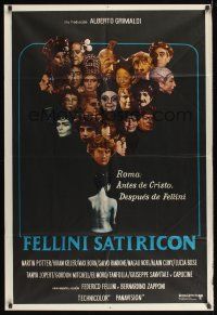 8d216 FELLINI SATYRICON Argentinean '70 Federico's Italian cult classic, cool cast montage!