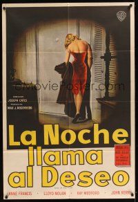 8d220 GIRL OF THE NIGHT Argentinean '60 prostitute Anne Francis in a sexy dress is The Call Girl!