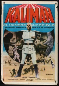 8d236 KALIMAN Argentinean '72 Jeff Cooper in title role in wacky Mexican sci-fi!