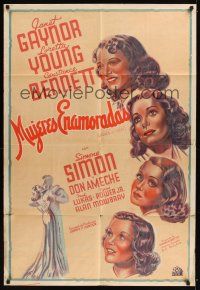 8d240 LADIES IN LOVE Argentinean '36 Janet Gaynor, Loretta Young, Constance Bennett, Simone Simon!