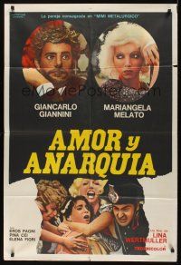 8d243 LOVE & ANARCHY Argentinean '73 Lina Wertmuller, Giancarlo Giannini, Mariangela Melato!