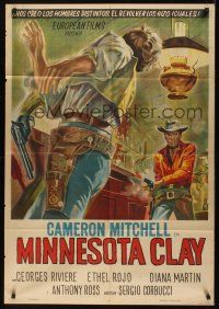8d262 MINNESOTA CLAY Argentinean '65 Cameron Mitchell is the sightless gunman who killed by sound!