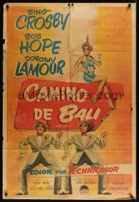 8d285 ROAD TO BALI Argentinean '52 Bing Crosby, Bob Hope & sexy Dorothy Lamour in India!