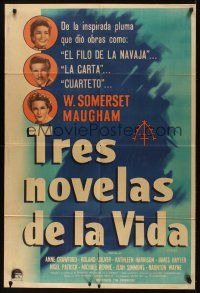 8d315 TRIO Argentinean '50 W. Somerset Maugham, Anne Crawford, Roland Culver, Kathleen Harrison