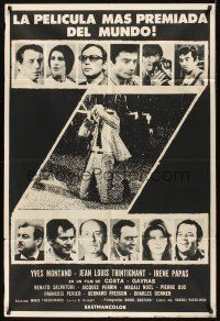 8d324 Z Argentinean '69 Yves Montand, Jean-Louis Trintignant, Costa-Gavras classic!