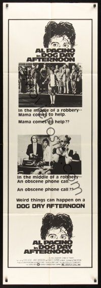 8d036 DOG DAY AFTERNOON door panel '75 Al Pacino, Sidney Lumet bank robbery crime classic!