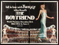 8d006 BOY FRIEND subway poster '71 different full-length sexy Twiggy, directed by Ken Russell!