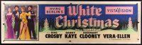 8f001 WHITE CHRISTMAS linen paper banner '54 Bing Crosby, Danny Kaye, Clooney, Vera-Ellen, classic!