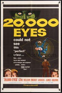 8e003 20,000 EYES 1sh '61 Gene Nelson, Merry Anders could not see the perfect crime!