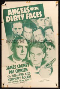 8e032 ANGELS WITH DIRTY FACES 1sh R56 James Cagney, Pat O'Brien & Dead End Kids classic!