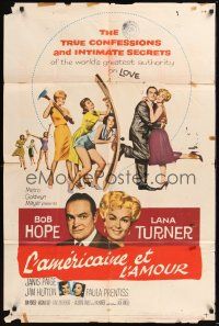 8e052 BACHELOR IN PARADISE 1sh '61 world's greatest lover Bob Hope romances sexy Lana Turner!