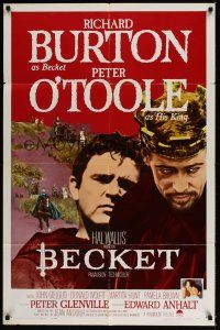 8e070 BECKET 1sh '64 Richard Burton in the title role, Peter O'Toole!