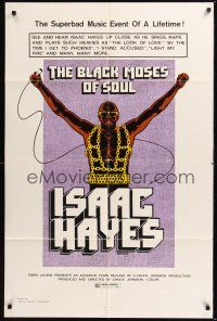 8e095 BLACK MOSES OF SOUL 1sh '73 art of Isaac Hayes, the superbad music event of a lifetime!