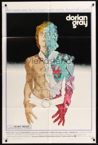 8e249 DORIAN GRAY 1sh '70 Helmut Berger, really cool Ted CoConis art!