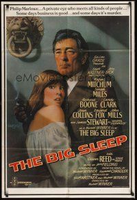 8e086 BIG SLEEP English 1sh '78 art of Robert Mitchum & sexy Candy Clark by Richard Amsel!