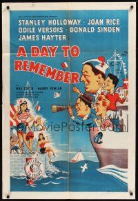 8e211 DAY TO REMEMBER English 1sh '55 Stanley Holloway, Odile Versois, Donald Sinden