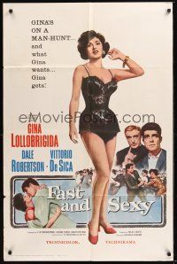 8e296 FAST & SEXY 1sh '60 de Sica, who could ask for more than half-dressed sexy Gina Lollobrigida!