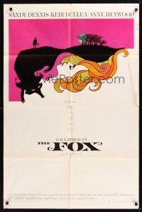 8e321 FOX 1sh '68 Sandy Dennis, Kier Dullea, Anne Heywood, cool art by L & D Dillon!