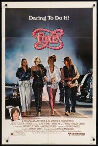8e322 FOXES 1sh '80 Jodie Foster, Cherie Currie, Marilyn Kagen + super young Scott Baio!