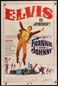 8e323 FRANKIE & JOHNNY 1sh '66 Elvis Presley turns the land of the blues red hot!
