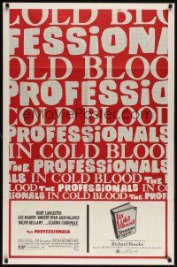 8e688 PROFESSIONALS/IN COLD BLOOD 1sh '70 Richard Brooks double-bill!
