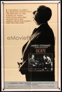 8e734 ROPE 1sh R83 James Stewart, great profile image of Alfred Hitchcock!