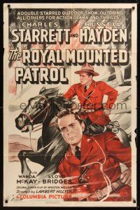 8e738 ROYAL MOUNTED PATROL 1sh '41 Charles Starrett & Russell Hayden are two great thrill stars!
