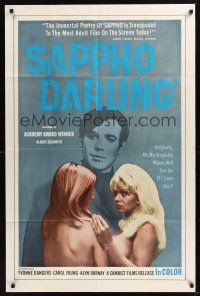 8e755 SAPPHO DARLING 1sh '68 Carol Young, image of sexy nude girls!