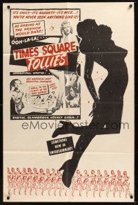 8e896 TIMES SQUARE FOLLIES 1sh '50s sexploitation, as daring as the French would dare!