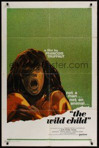 8e979 WILD CHILD int'l 1sh '70 Francois Truffaut's classic L'Enfant Sauvage!