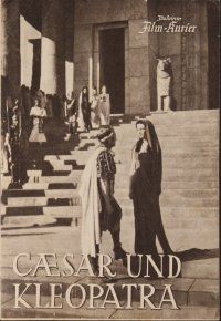 8g446 CAESAR & CLEOPATRA Austrian program '48 sexy Egyptian Vivien Leigh, Claude Rains, different!