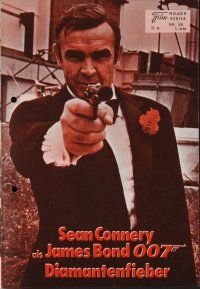 8g456 DIAMONDS ARE FOREVER Austrian program '71 different images of Sean Connery as James Bond!
