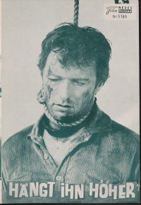 8g476 HANG 'EM HIGH Austrian program '68 different image of Clint Eastwood hanging by his neck!