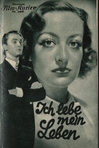 8g093 I LIVE MY LIFE Austrian program '36 different images of Joan Crawford & Brian Aherne!