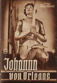 8g484 JOAN OF ARC Austrian program '52 different images of Ingrid Bergman in full armor!